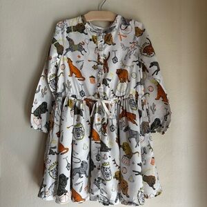 Stella McCartney Circus Print Kids Long Sleeve Dress